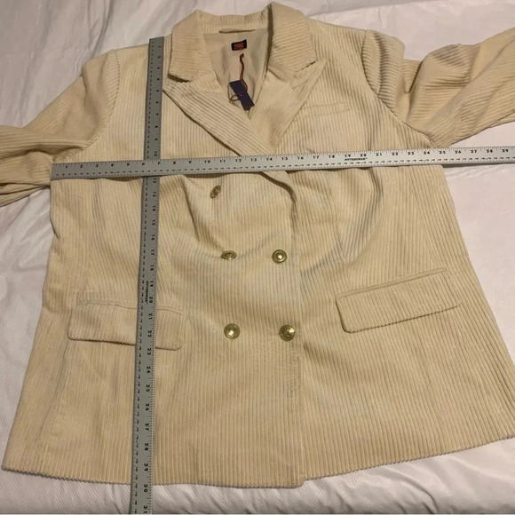 Rowing Blazers Corduroy Jacket Double Breasted 2XL XXL Target Cream Ivory - Picture 15 of 15